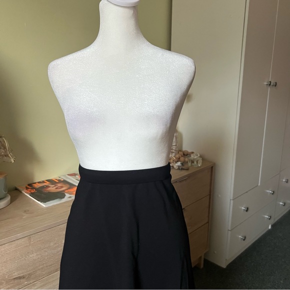 Black Modest High-Waist Stretch Basic Casual A-Line Knee-Length Midi Skirt sz XL - Picture 11 of 16